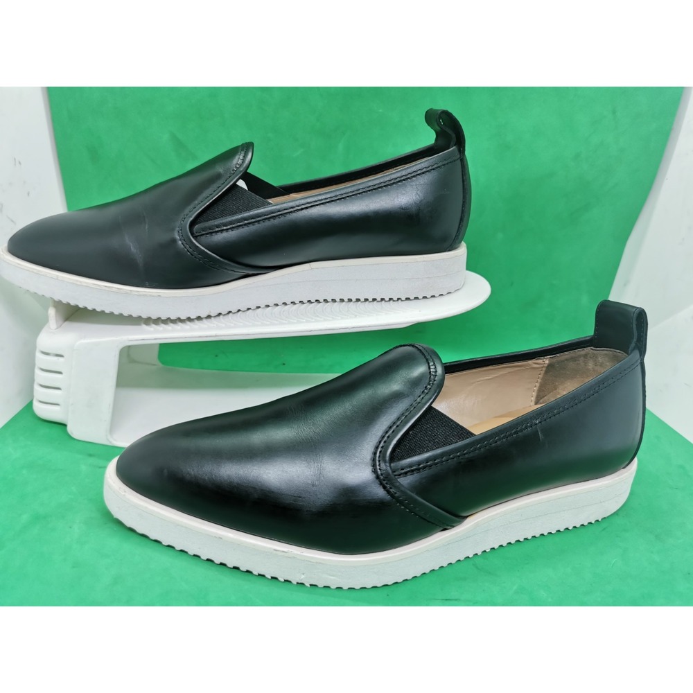 Everlane Women's Black Leather Slip On Platform Casual Size 7.5 Comfort Shoes